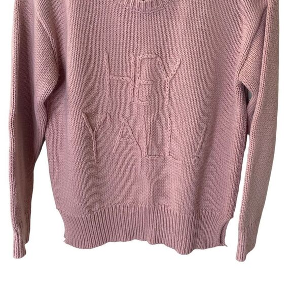 Cupio Hey Yall Embroidered Crewneck Sweater Sz L - Picture 3 of 8